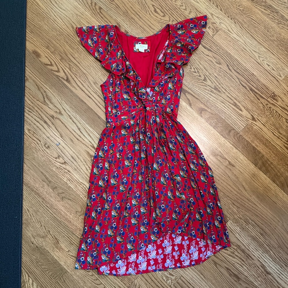 Maeve floral red dress